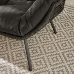 Furniturebox Veza Grey 2 Seater Rattan Egg Chair - thumbnail 3