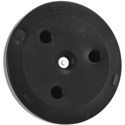 Living and Home 45cm Black Round Rose Embossed Concrete Umbrella Stand Base - thumbnail 4