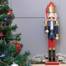 St Helens Blue Wooden Soldier Nutcracker 60cm - thumbnail 4