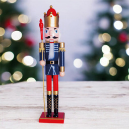 St Helens Blue Wooden Soldier Nutcracker 60cm - thumbnail 2