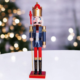St Helens Blue Wooden Soldier Nutcracker 60cm - thumbnail 3