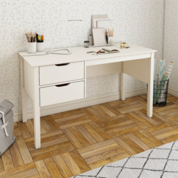 Noomi Aponi White 2 Drawer Vanity Dressing Table - thumbnail 4