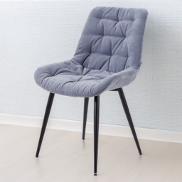 Living and Home Grey Teddy Fleece Upholstered Dining Chair