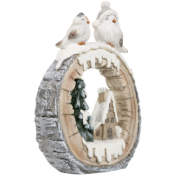 Angel Whispers Multicolour LED Bird Scene Christmas Decoration - thumbnail 4