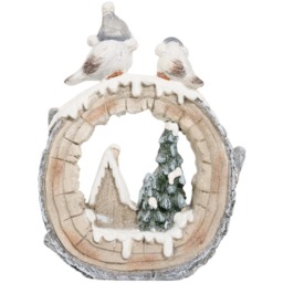 Angel Whispers Multicolour LED Bird Scene Christmas Decoration - thumbnail 3