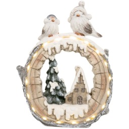 Angel Whispers Multicolour LED Bird Scene Christmas Decoration - thumbnail 2