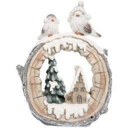 Angel Whispers Multicolour LED Bird Scene Christmas Decoration - thumbnail 1