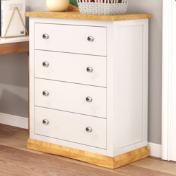 Cabinet Bits Trevi 4 Drawer Chest of Drawers with Chrome Knob