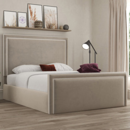 DS Living Verona Bistra Beige Single Piping Bed Frame