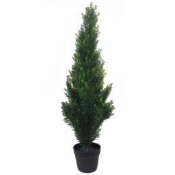 Leaf Topiary Cedar Cypress Artificial Tree in Pot 90cm