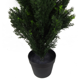Leaf Topiary Cedar Cypress Artificial Tree in Pot 90cm - thumbnail 2