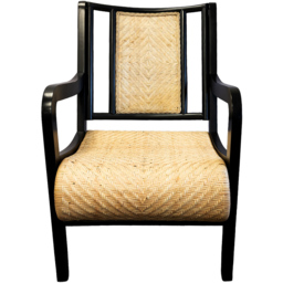 Desser Harmony Black and Natural Rattan Armchair - thumbnail 3