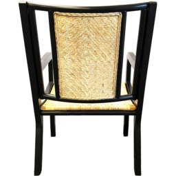 Desser Harmony Black and Natural Rattan Armchair - thumbnail 4
