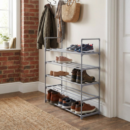 Argento 5 Tier Grey Shoe Rack - thumbnail 2