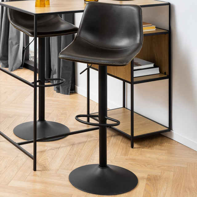 Florence Oregon Black Bar Stool - image 1