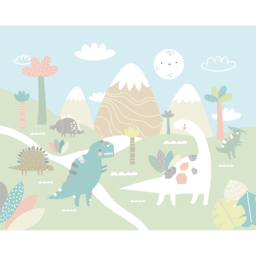 Origin Murals Dinosaur Land Green Wall Mural - thumbnail 2