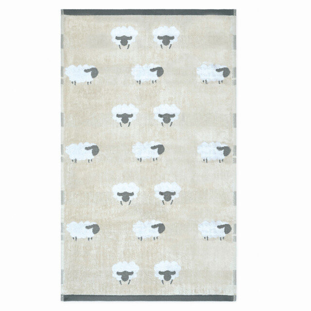 Beige Sheep Pattern Cotton Hand Towel - image 1