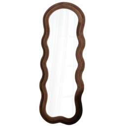 Plush Wavy Taupe Lean To Mirror - thumbnail 1