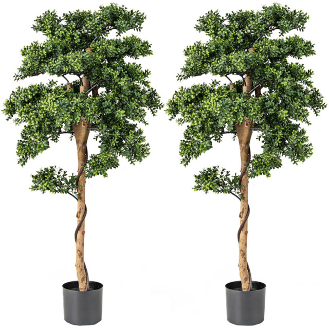 Costway Artificial Boxwood Topiary Tree Potted Plant - image 1