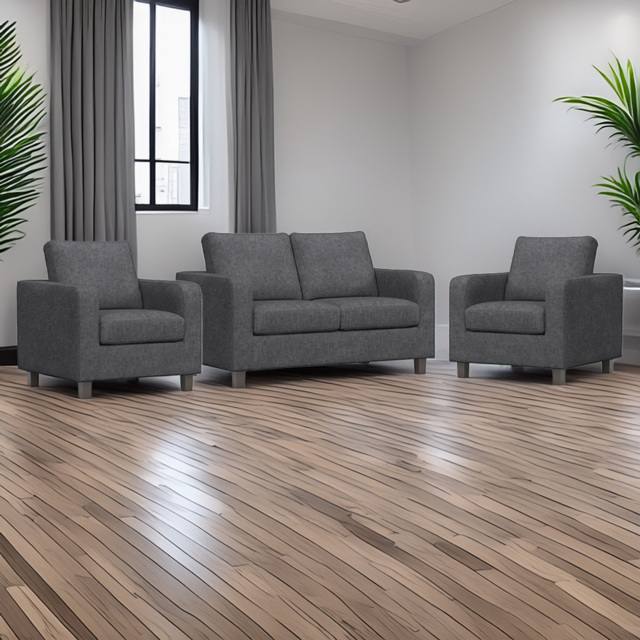 York Grey Turin 4 Seater Sofa Suite - image 1