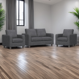 York Grey Turin 4 Seater Sofa Suite - thumbnail 1