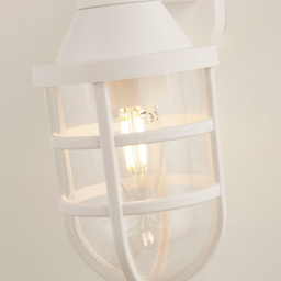 Lighting Collection IP44 Mariner White Outdoor Wall Light - thumbnail 4