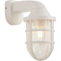 Lighting Collection IP44 Mariner White Outdoor Wall Light - thumbnail 3
