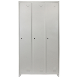 MonsterShop 3 Door Grey Metal Storage Locker - thumbnail 3