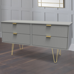 Crowndale 4 Drawer Dusk Grey Chest of Drawers Ready Assembled