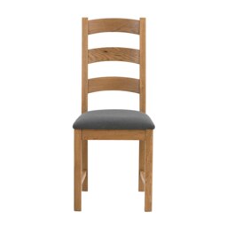 Set of 2 Norbury Oak Dining Chairs - Natural - thumbnail 4