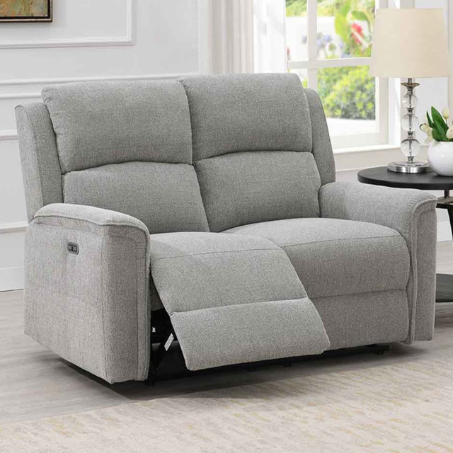 Eastside 2 Seater Light Grey Power Recliner Sofa - image 1