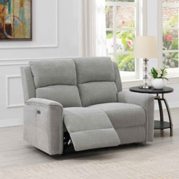 Eastside 2 Seater Light Grey Power Recliner Sofa - thumbnail 4