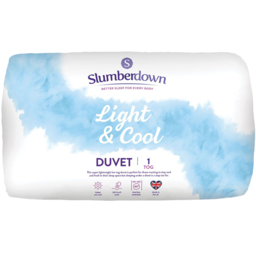 Slumberdown King Size White Light and Cool Duvet 1 Tog - thumbnail 1