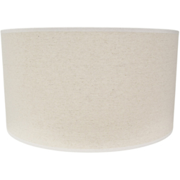 ValueLights Eva Large Linen Drum Shade with White Trim