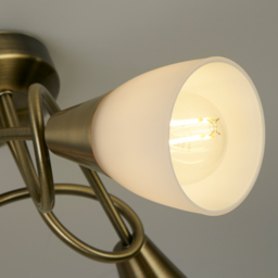 Lighting Collection Bradford 3 Light Antique Brass LED Ceiling Fitting - thumbnail 4