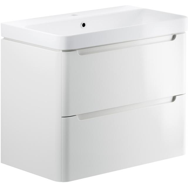 Bathstore Amalfi 2 Door White Wall Hung Basin Unit 800mm - image 1