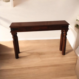 Acacia Home Brown Wooden Console Table - thumbnail 3