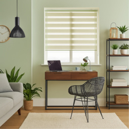 New Edge Blinds Day and Night Natural Zebra Roller Blind 145cm - thumbnail 4