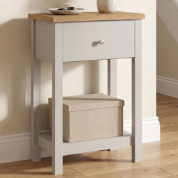 VIDA DESIGNS Arlington Single Drawer Grey and Oak Console Table