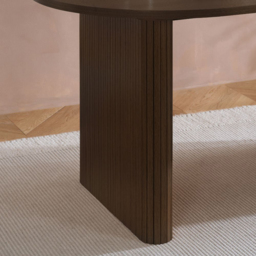 Birlea Axel Oak and Grey 4 Seater Oval Fluted Dining Table Set - thumbnail 4