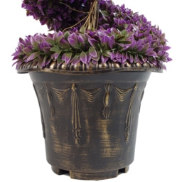 Leaf Purple Spiral Topiary Tree in Decorative Planter 90cm 2 Pack - thumbnail 3