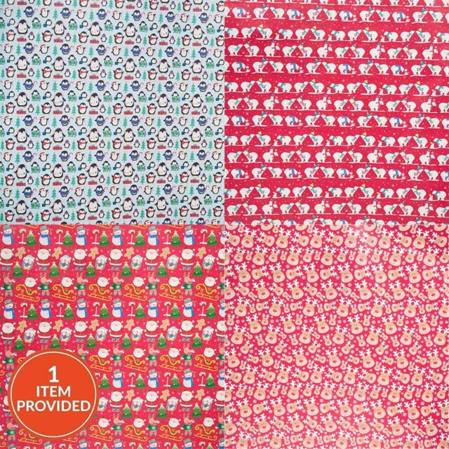 Single Candy Cane Lane Extra Wide Festive Gift Wrap 8m x 10cm in Assorted styles - image 1