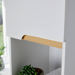 Home Source Florence White 2 Door Tall Storage Cabinet - thumbnail 4