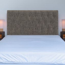 Bedmaster Lona Super King Size Slate Linen Buttoned Headboard