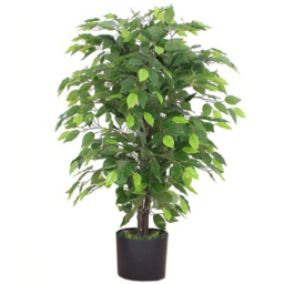Leaf Artificial Bushy Ficus Tree in Pot 90cm