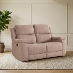 Ledbury Beige Fabric 2 Seater Manual Recliner Sofa