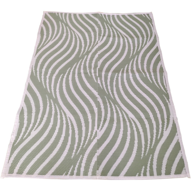 Charles Bentley Green Wave Outdoor Rug 120 x 170cm - image 1