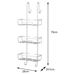 House of Home 3-Tier Over Door Shower Caddy - thumbnail 4