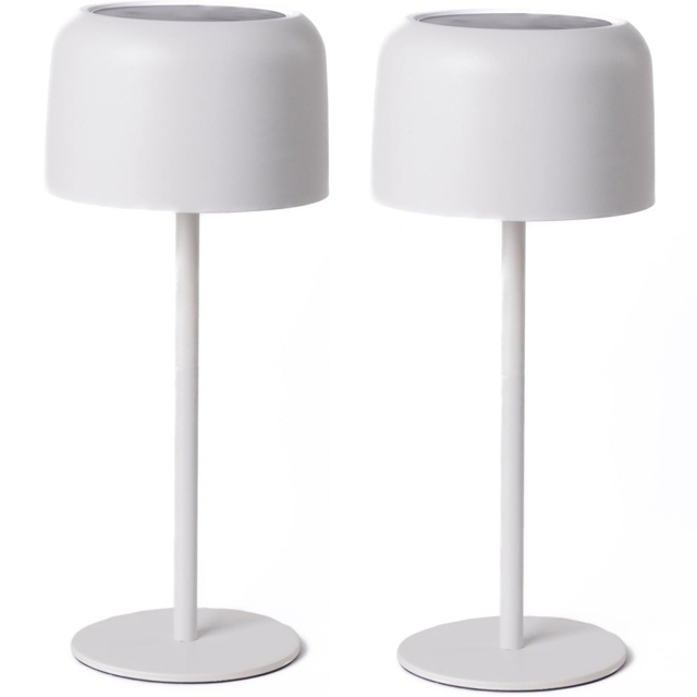 Garden Gear Solar White Outdoor Table Lamp 2 Pack - image 1