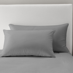 Velosso Microfibre Grey Pillowcase 2 Pack - thumbnail 2